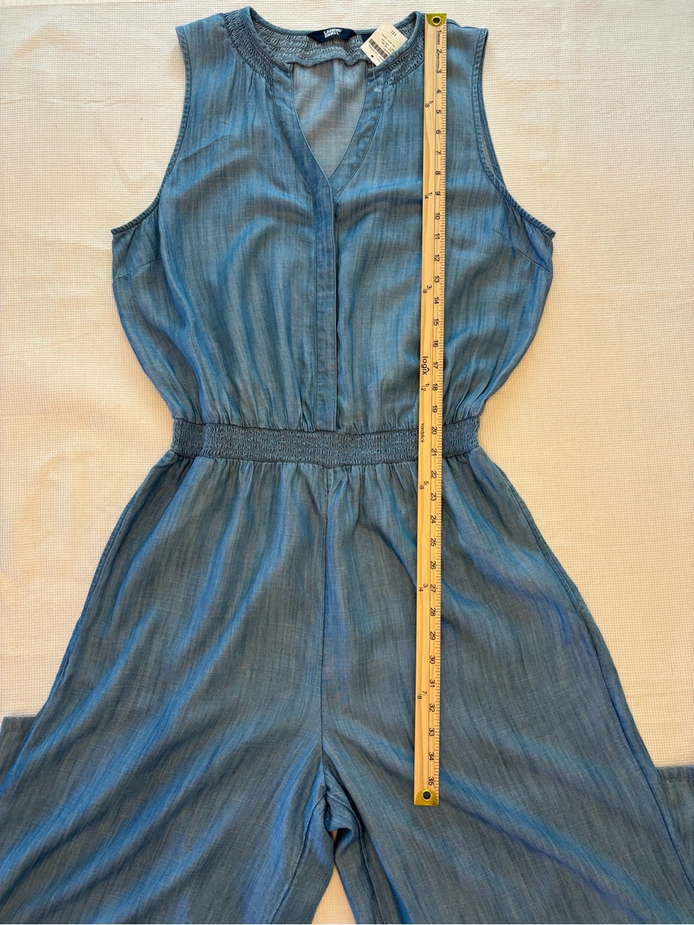Lands' End Soft Indigo Sleeveless Jumpsuit - Picture 10 of 14